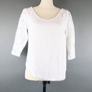 Abercrombie & Fitch White Lace Blouse Size M